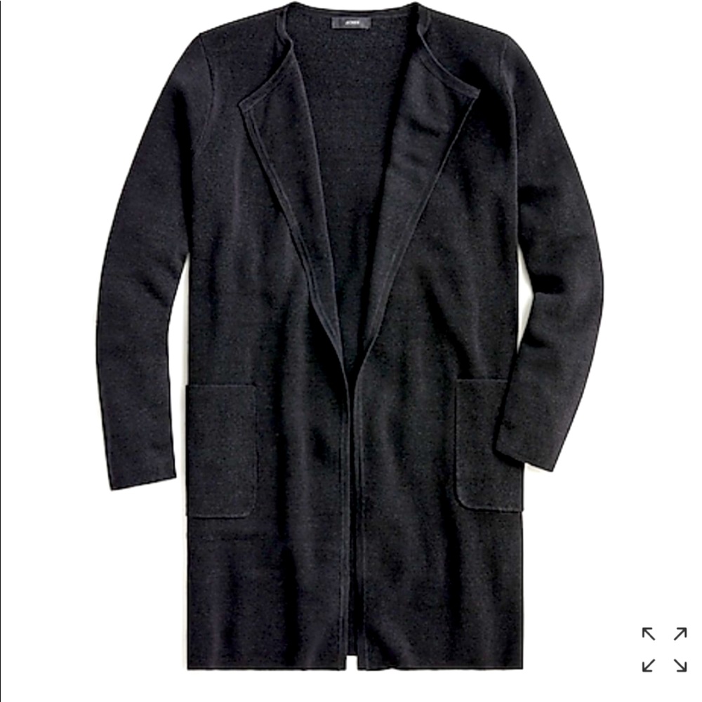 NWT J. Crew Juliette Sweater-Blazer in Linen Black